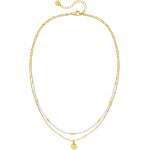 Collier Volute — verre blanc 38 cm