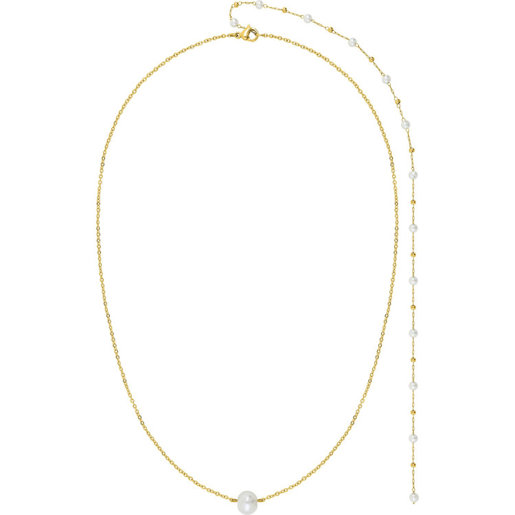 Collier de dos cristal – Acier doré (fin) | Bijouly
