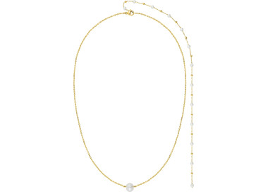 Collier de dos cristal – Acier doré (fin) | Bijouly