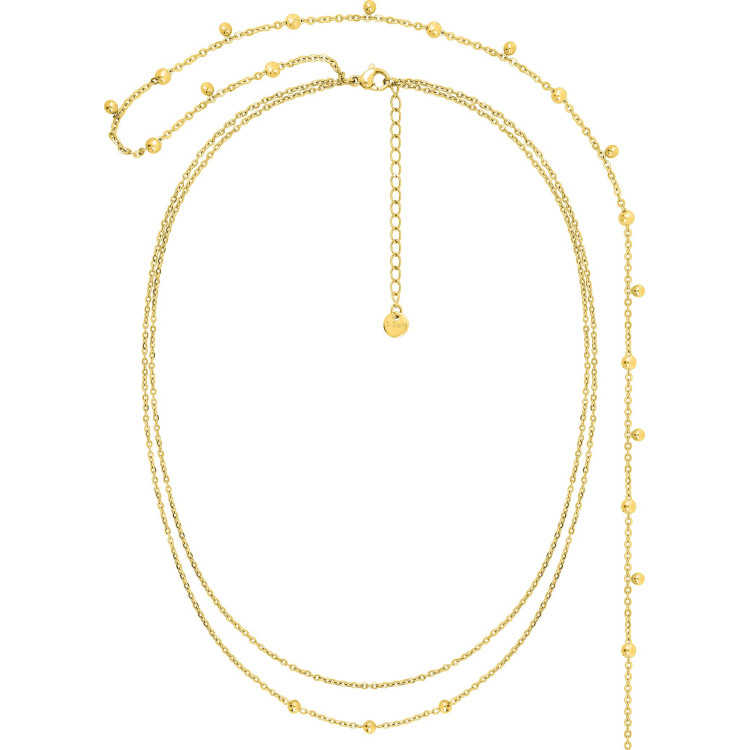 Collier de dos – Acier doré | Bijouly