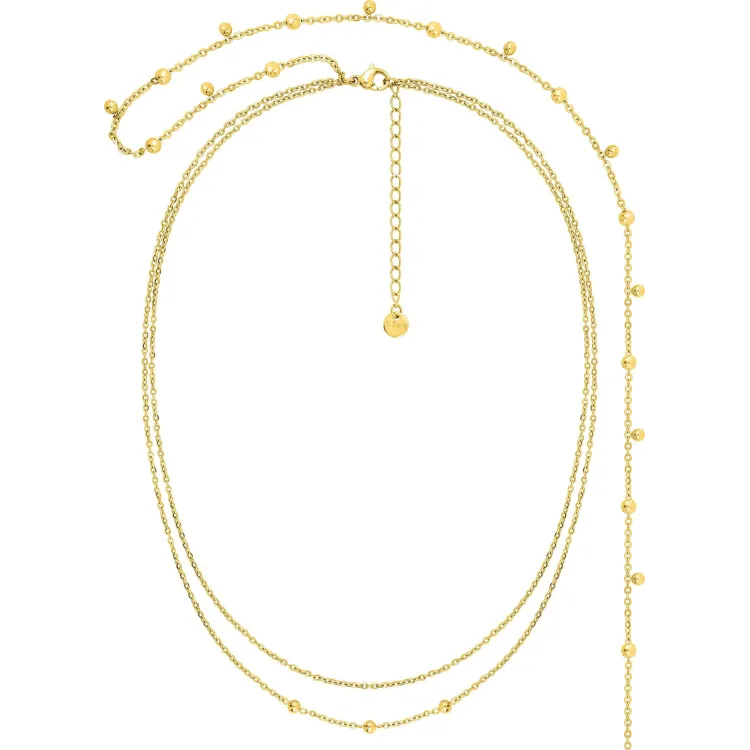 Collier de dos – Acier doré | Bijouly