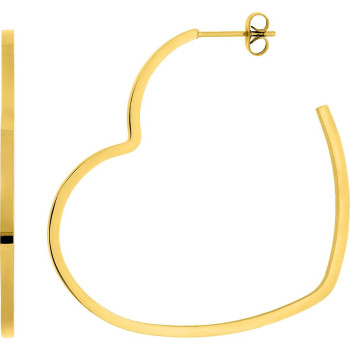 Boucles d'oreilles demi-créoles – Acier doré | Bijouly