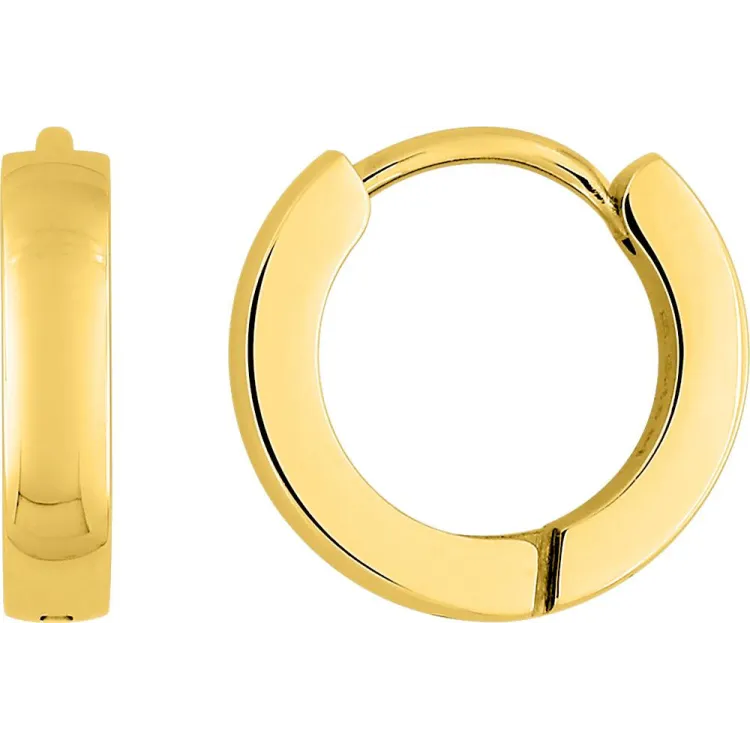 Créoles dorées 13 mm – Acier inoxydable | Bijouly