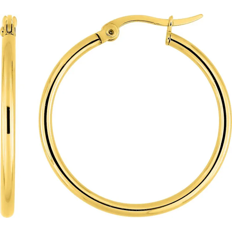 Créoles dorées 30 mm – Classiques et légères | Bijouly