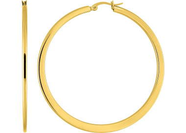 Maxi créoles dorées 65 mm – Acier inoxydable | Bijouly