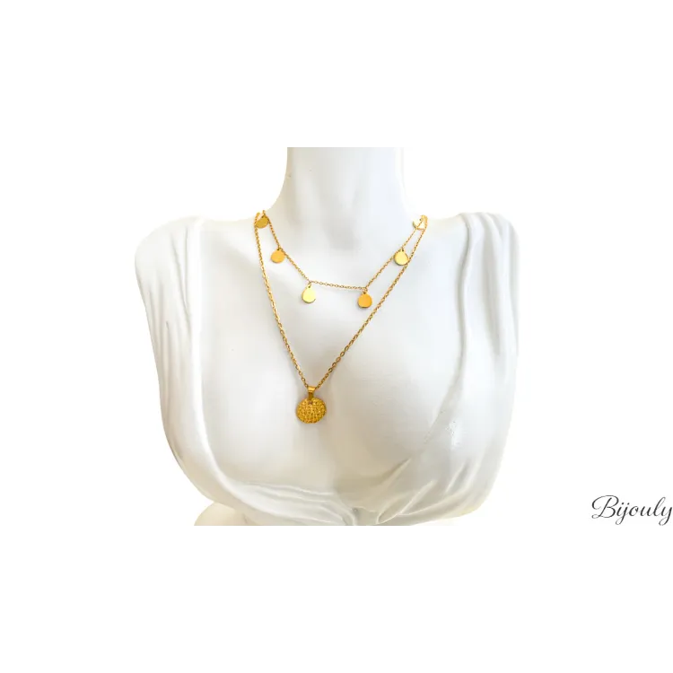 Collier – Acier doré | Bijouly
