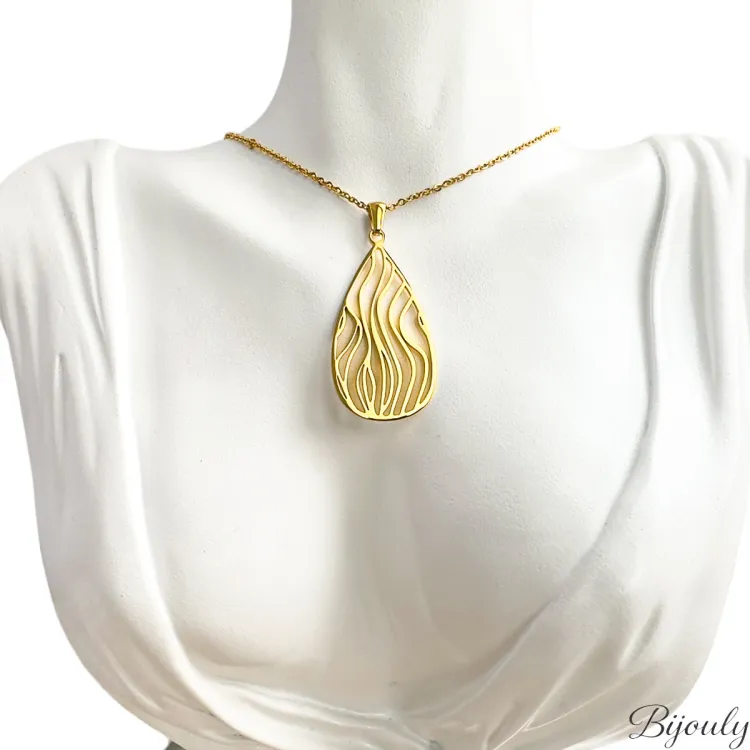 Collier – Acier doré | Bijouly