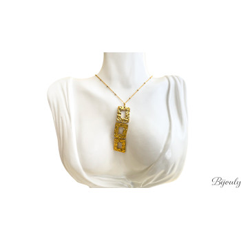 Collier – Acier doré (long) | Bijouly