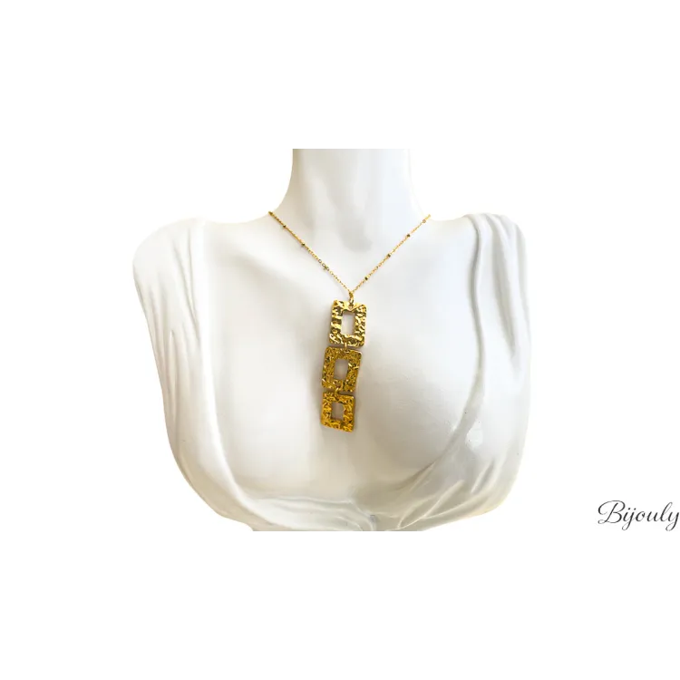 Collier – Acier doré (long) | Bijouly