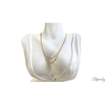 Collier de dos – Acier doré | Bijouly