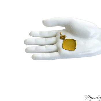 Boucles d'oreilles pendantes – Acier doré (grandes) | Bijouly