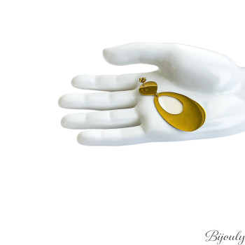 Boucles d'oreilles pendantes – Acier doré | Bijouly