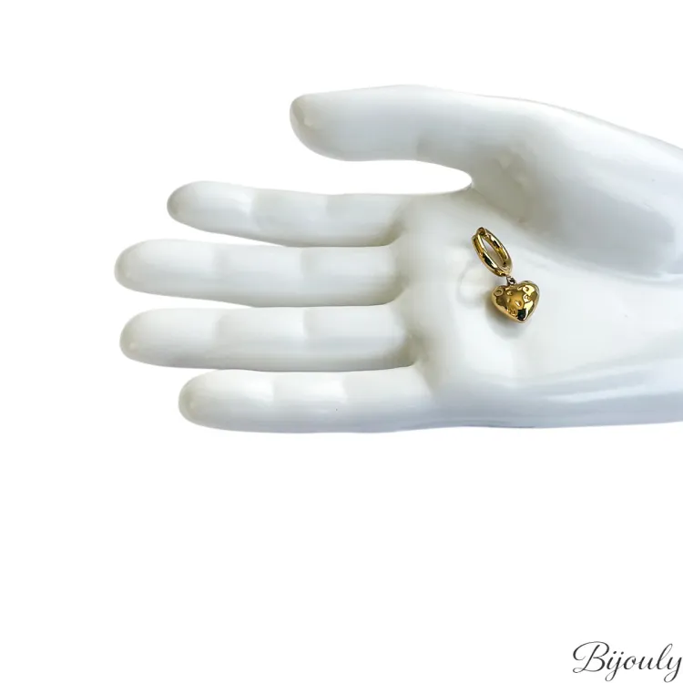 Boucles d'oreilles créoles – Acier doré | Bijouly