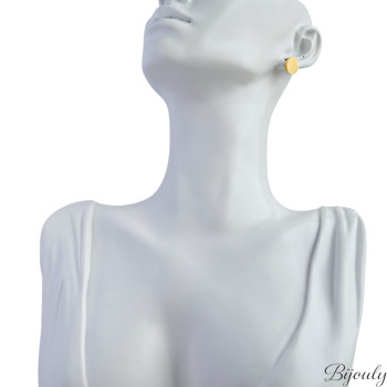 Boucles d'oreilles puces – Acier doré | Bijouly