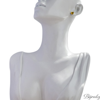 Boucles d'oreilles puces – Acier doré (petites) | Bijouly