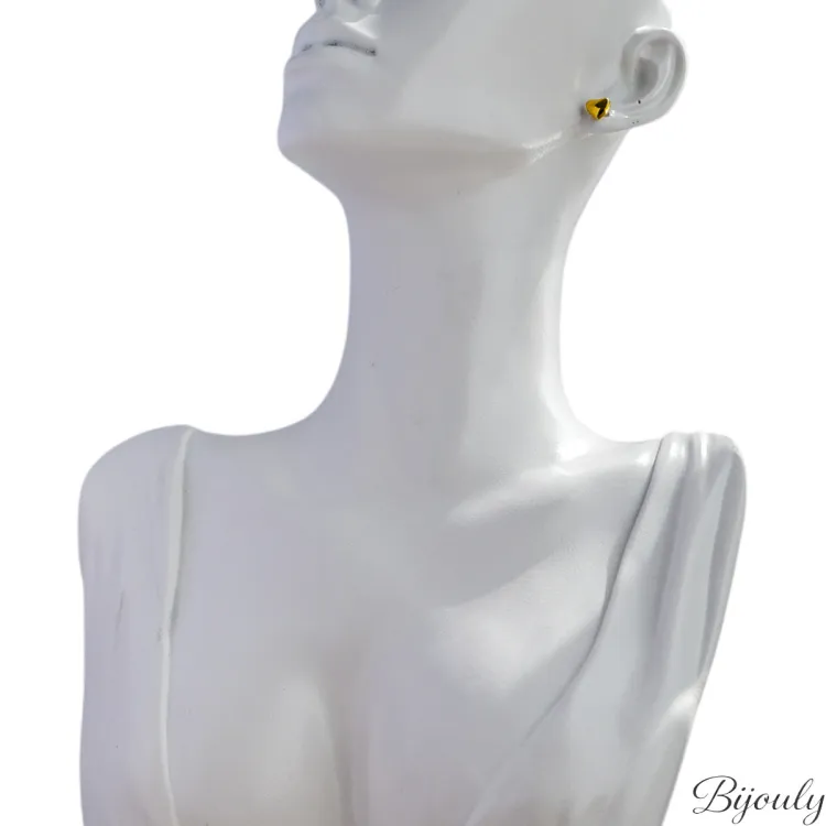 Boucles d'oreilles puces – Acier doré (petites) | Bijouly