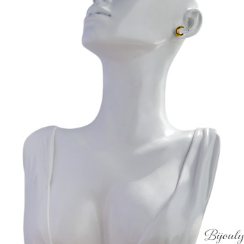 Boucles d'oreilles puces – Acier doré | Bijouly