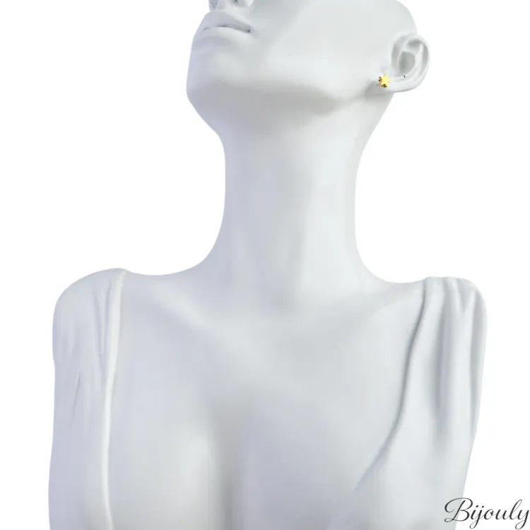 Boucles d'oreilles puces – Acier doré (mini) | Bijouly