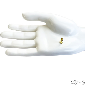 Boucles d'oreilles puces – Acier doré (mini) | Bijouly