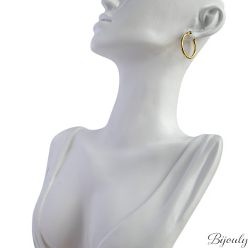 Boucles d'oreilles créoles – Acier doré (petites) | Bijouly