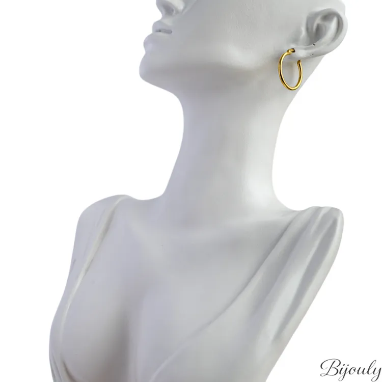 Boucles d'oreilles créoles – Acier doré (petites) | Bijouly