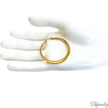 Boucles d'oreilles créoles – Acier doré (grandes) | Bijouly