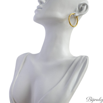 Boucles d'oreilles créoles – Acier doré | Bijouly