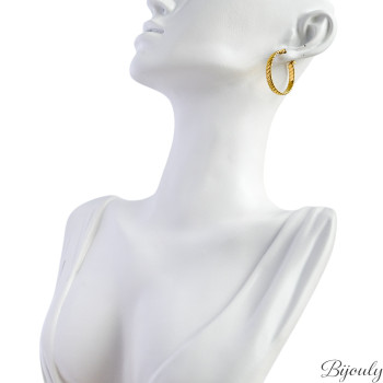 Boucles d'oreilles créoles – Acier doré (fines) | Bijouly