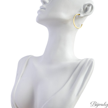 Boucles d'oreilles demi-créoles – Acier doré (petites) | Bijouly
