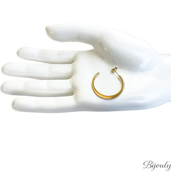 Boucles d'oreilles demi-créoles – Acier doré (petites) | Bijouly