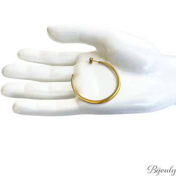 Boucles d'oreilles demi-créoles – Acier doré | Bijouly