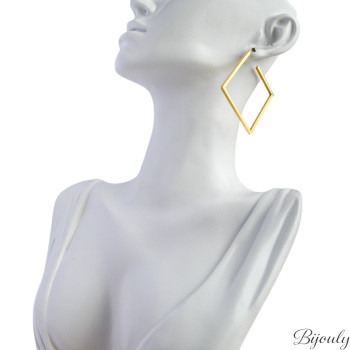 Boucles d'oreilles demi-créoles – Acier doré | Bijouly