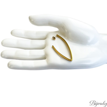 Boucles d'oreilles demi-créoles – Acier doré | Bijouly