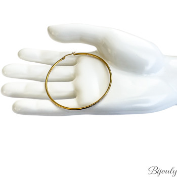 Boucles d'oreilles créoles – Acier doré | Bijouly