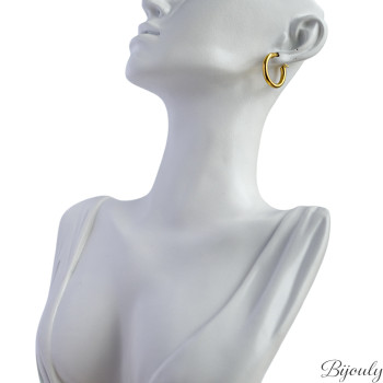 Boucles d'oreilles créoles – Acier doré | Bijouly
