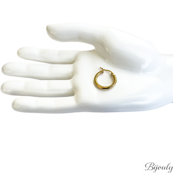 Boucles d'oreilles créoles – Acier doré | Bijouly