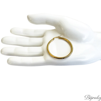 Boucles d'oreilles créoles – Acier doré | Bijouly