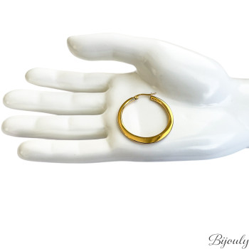 Boucles d'oreilles créoles – Acier doré (lourdes) | Bijouly