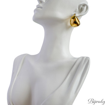 Boucles d'oreilles créoles – Acier doré (très grandes) | Bijouly