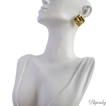 Boucles d'oreilles puces – Acier doré (grandes) | Bijouly