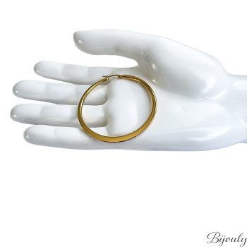 Grandes créoles dorées 55 mm – Acier inoxydable | Bijouly