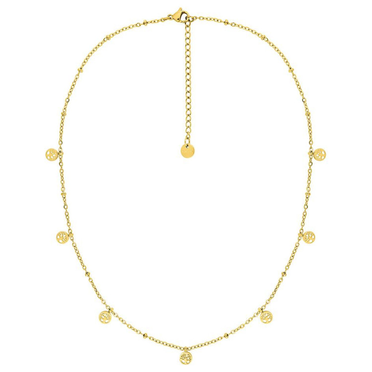 Collier Bosquet – Breloques Arbres de Vie Dorées | Bijouly
