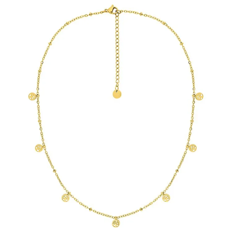 Collier Bosquet – Breloques Arbres de Vie Dorées | Bijouly
