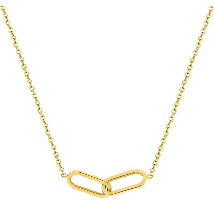 Collier Entrelacs – Double Anneau Doré | Bijouly