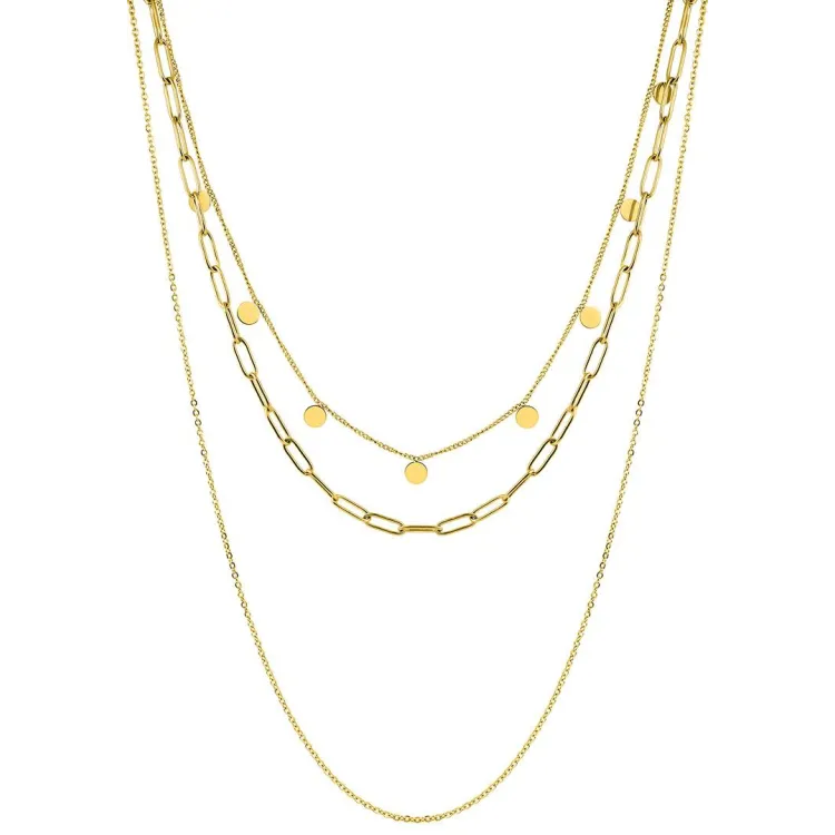 Collier Strate – Triple Rangs Dorés | Bijouly
