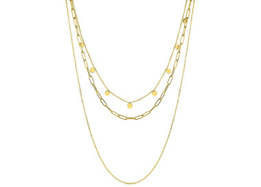 Collier Strate – Triple Rangs Dorés | Bijouly