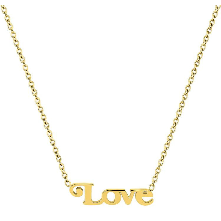 Collier Love – Inscription Dorée | Bijouly