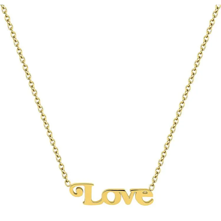 Collier Love – Inscription Dorée | Bijouly