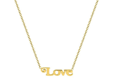Collier Love – Inscription Dorée | Bijouly
