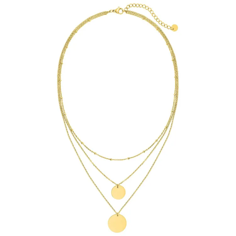 Collier Lune – Double Rangs & Médailles Dorées | Bijouly